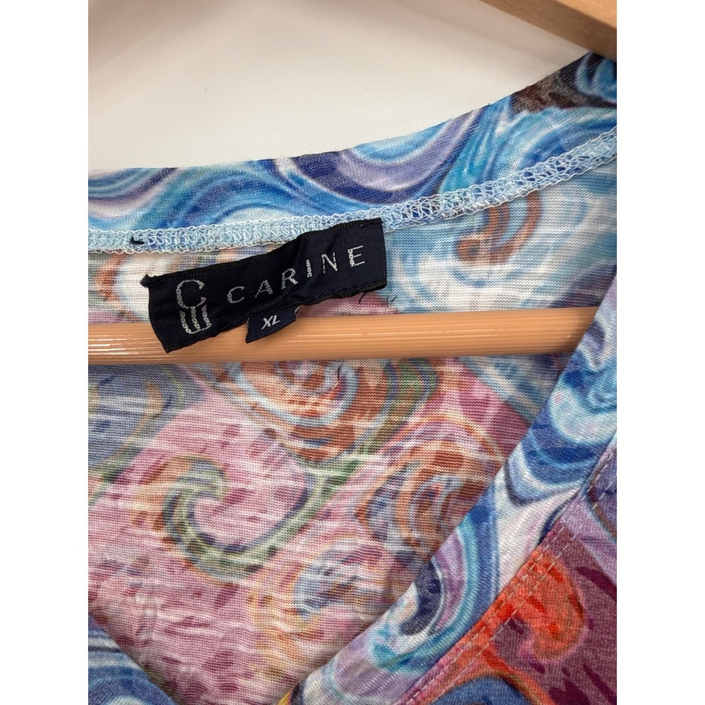 Carine Dress Womens XL Artsy Avant Garde Pockets Abstract Casual Boho Flowy - Picture 4 of 8